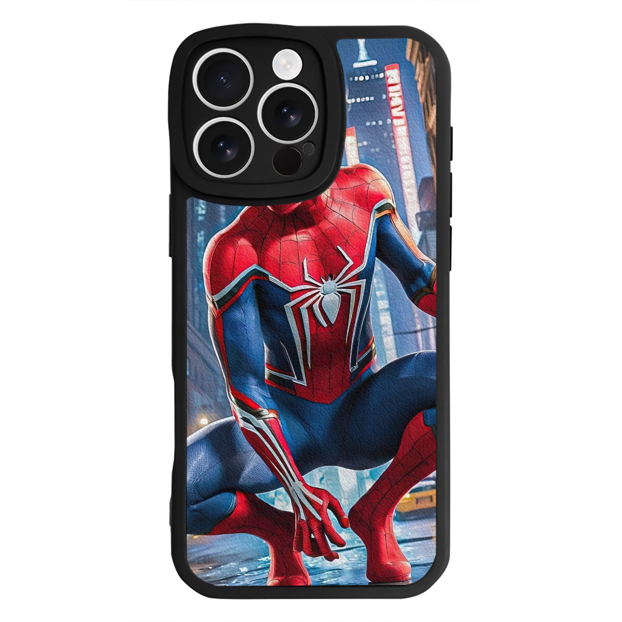 Spider Man スパイダーマン 【iPhone 16シリーズ対応】シリコンスマホケース（レザー調） 材質：シリコン